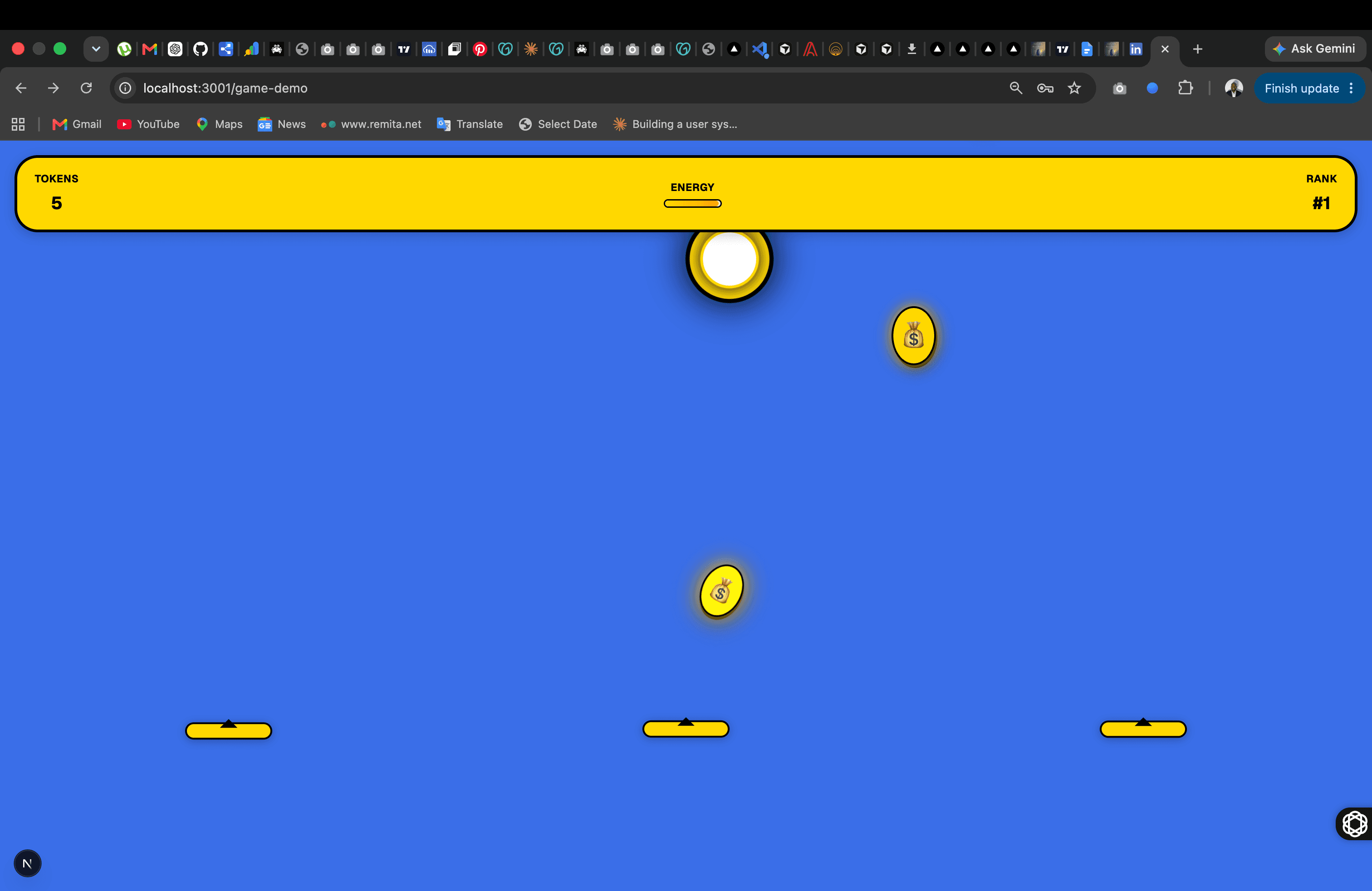 Tap Mun'n gameplay screen