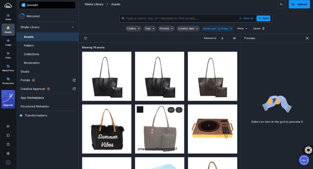 Shop Eleven Cloudinary media management